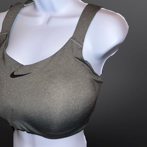 Nike Dri Fit Gray Sports Bra Size 34G - Picture 2 of 6